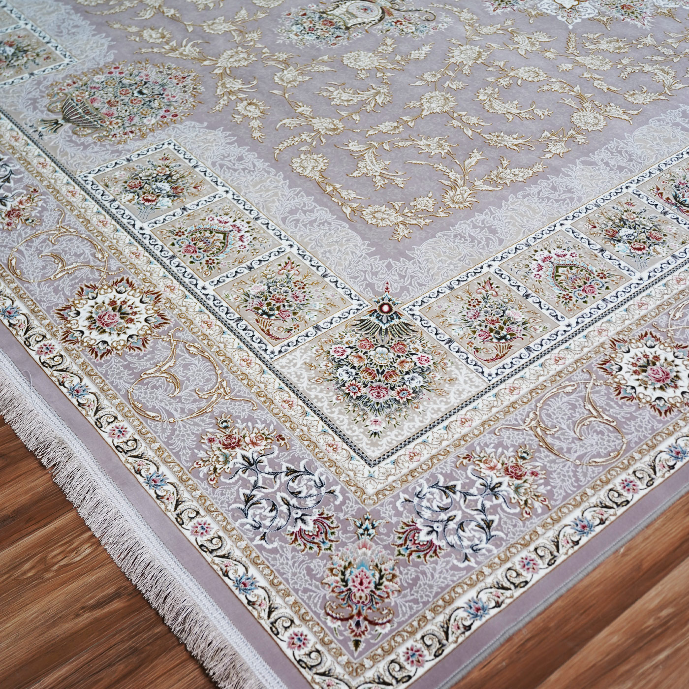 فرش ماشینی 1500 شانه تراکم 4500 برجسته طرح آلنا یاسی