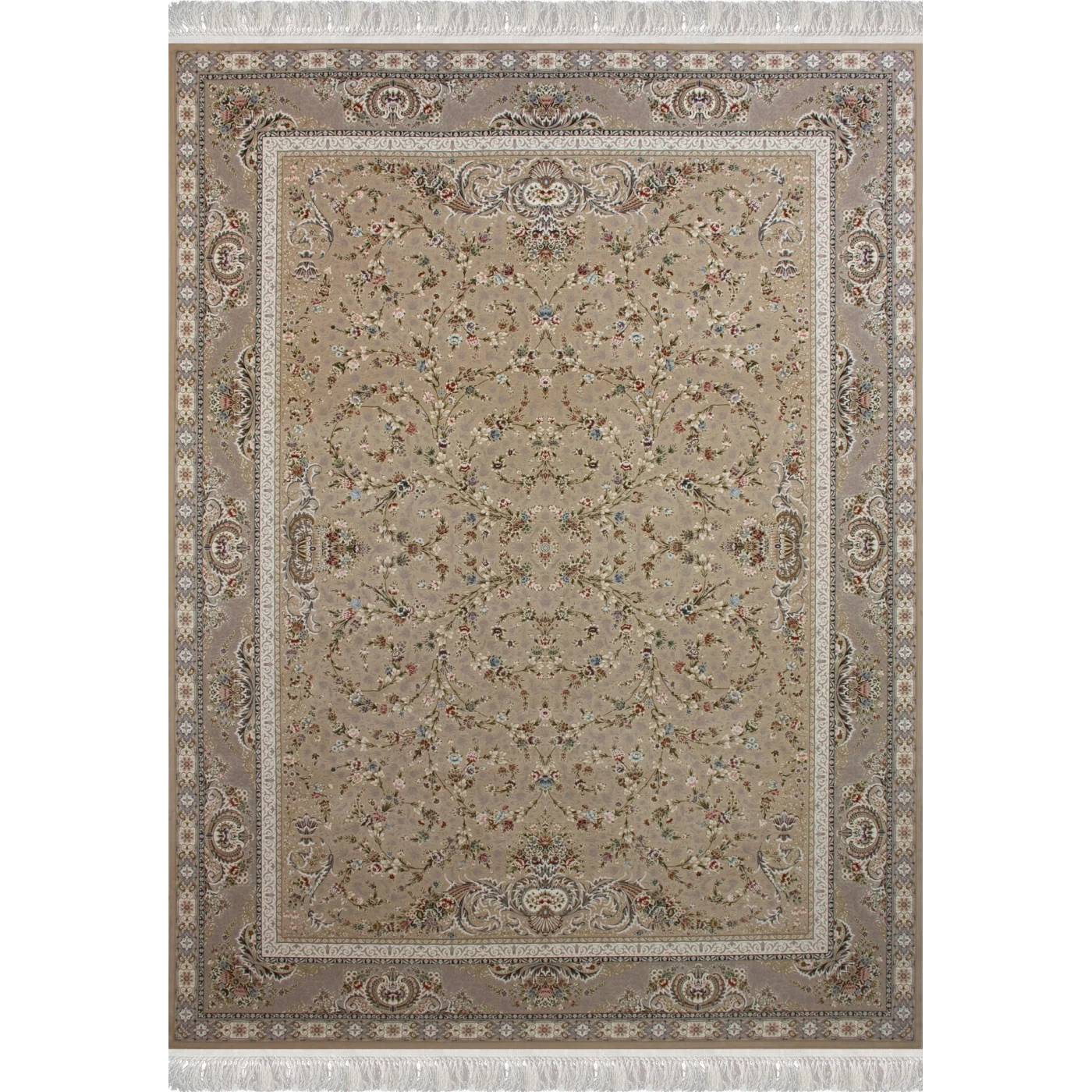 فرش ماشینی 1500 شانه تراکم 4500 برجسته طرح دیار بژ