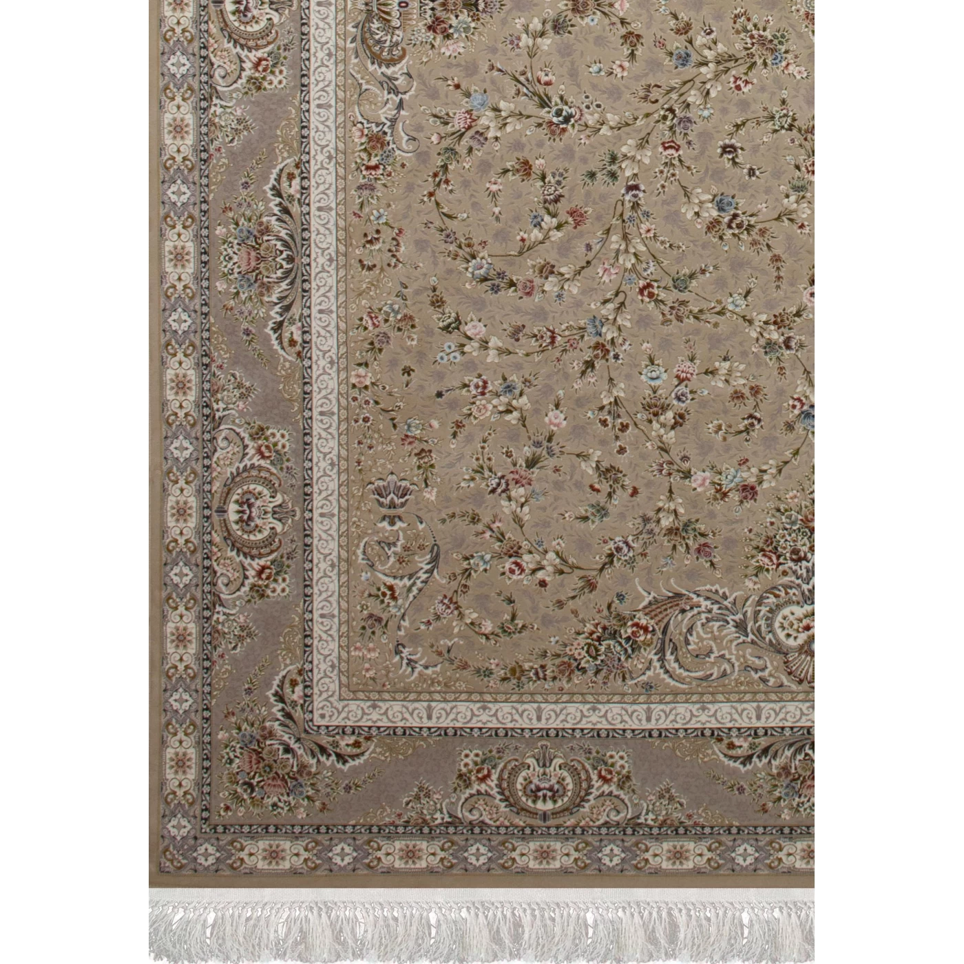 فرش ماشینی 1500 شانه تراکم 4500 برجسته طرح دیار بژ