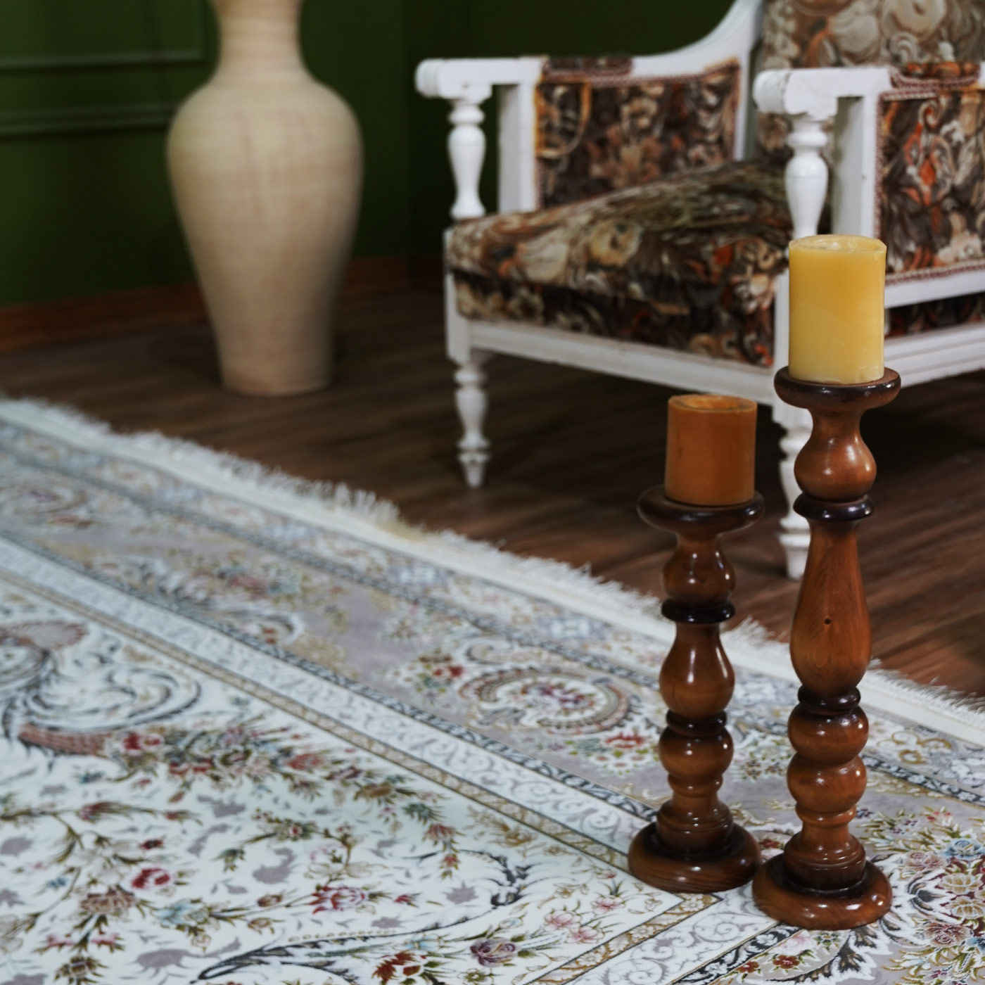 فرش ماشینی 1500 شانه تراکم 4500 برجسته طرح دیار کرم