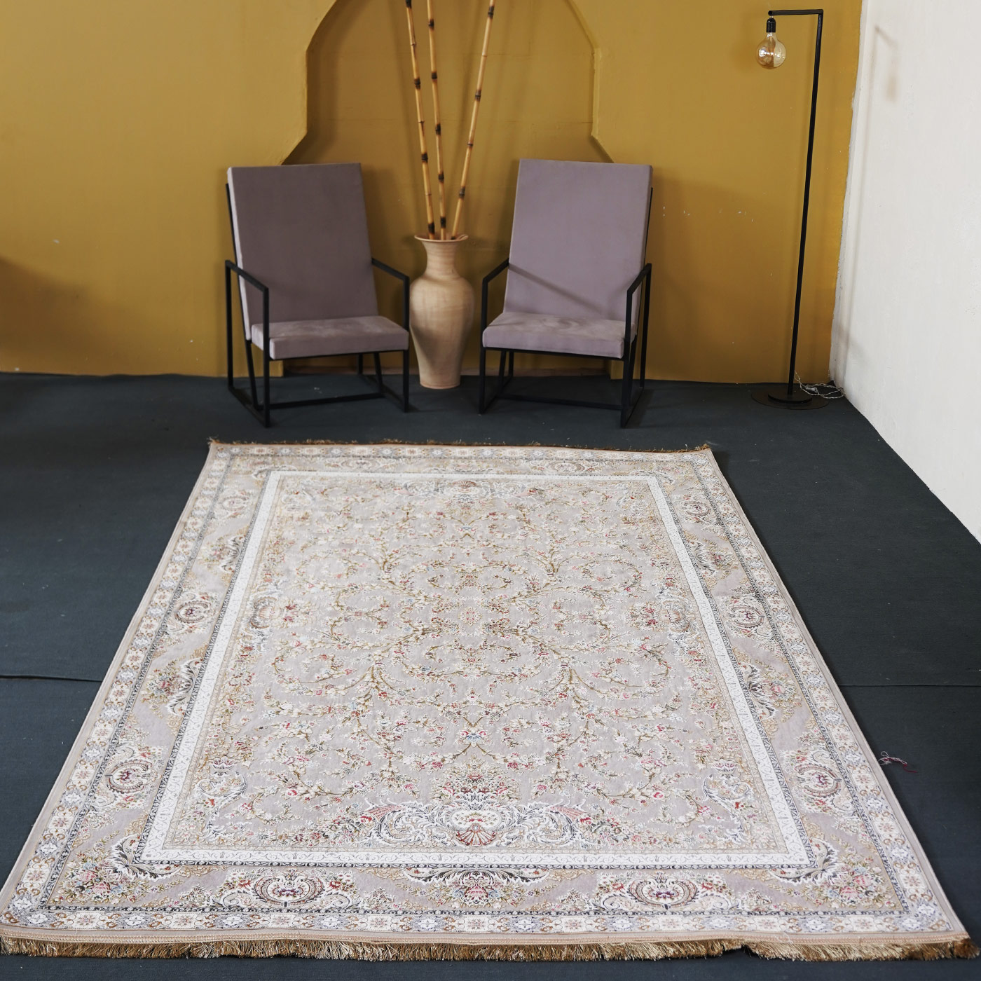 فرش ماشینی 1500 شانه تراکم 4500 برجسته طرح دیار یاسی