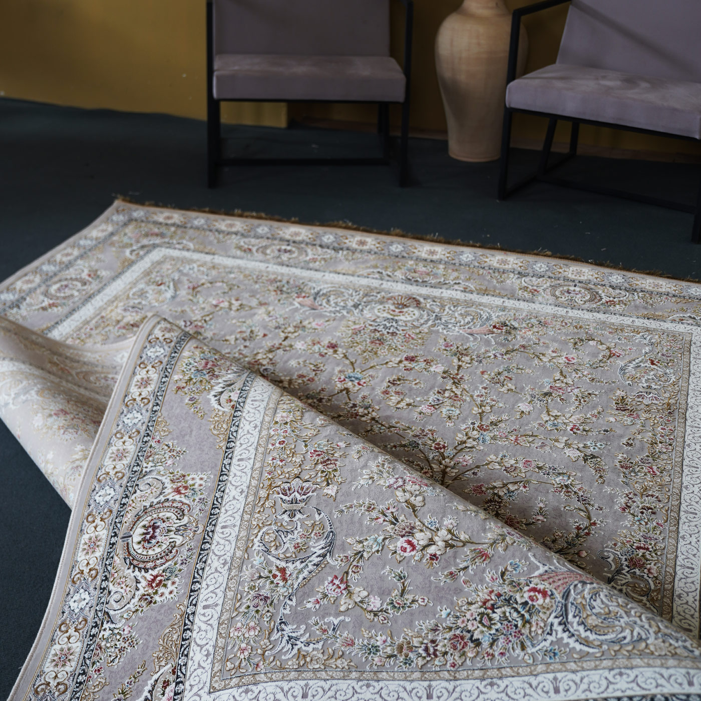 فرش ماشینی 1500 شانه تراکم 4500 برجسته طرح دیار یاسی