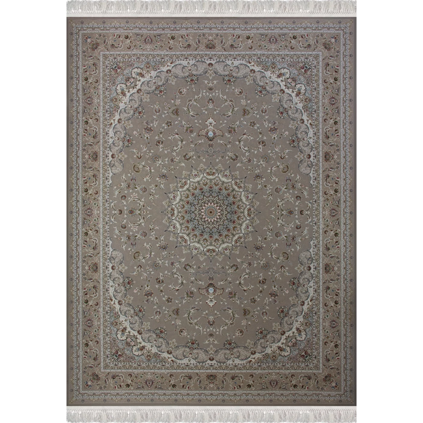 فرش ماشینی 1500 شانه تراکم 4500 برجسته طرح فروغ صدفی