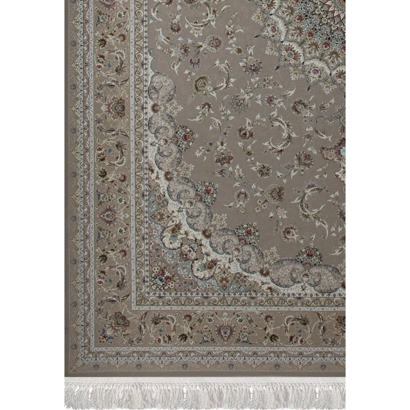 فرش ماشینی 1500 شانه تراکم 4500 برجسته طرح فروغ صدفی