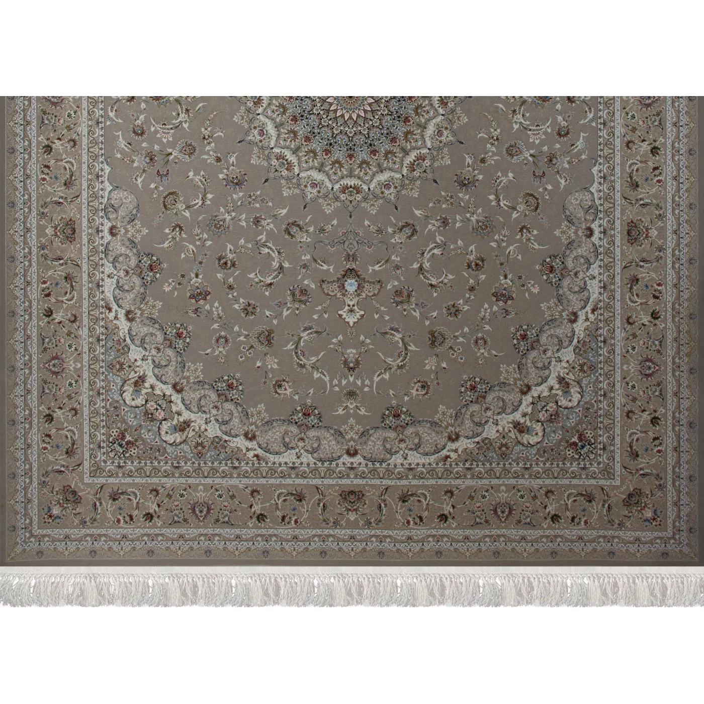 فرش ماشینی 1500 شانه تراکم 4500 برجسته طرح فروغ صدفی