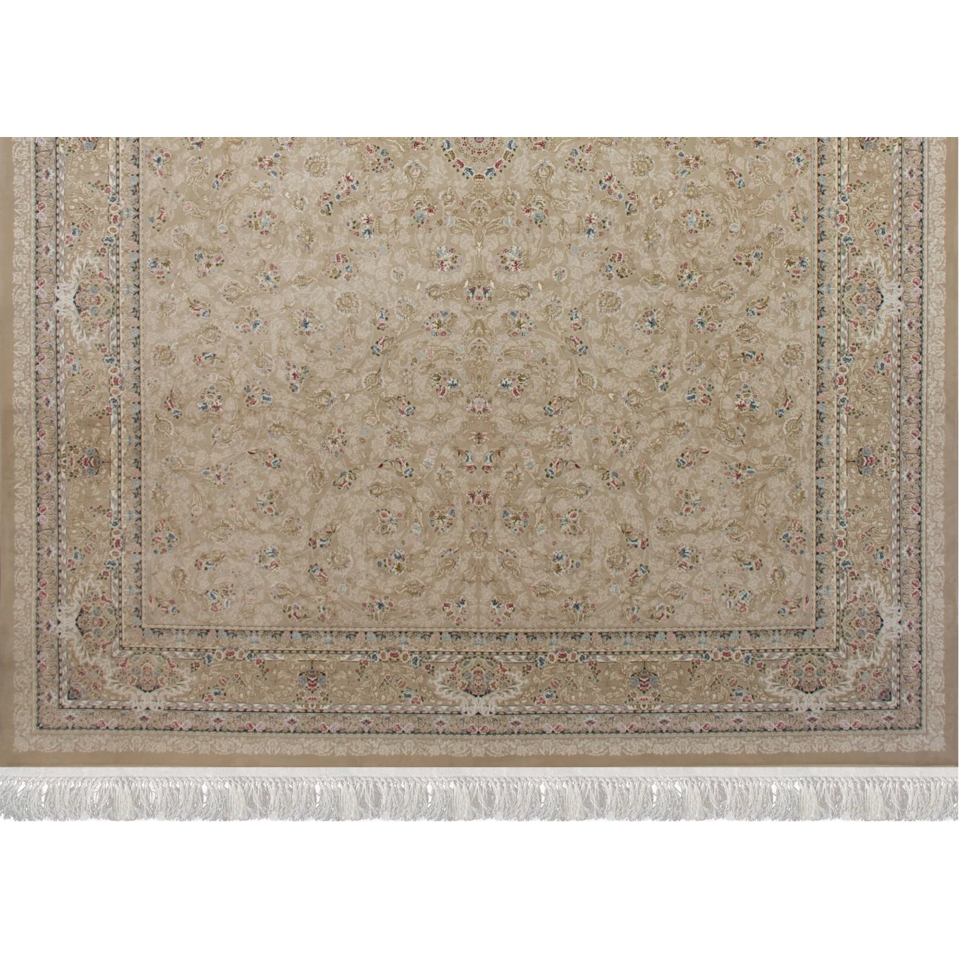 فرش ماشینی 1500 شانه تراکم 4500 برجسته طرح لیدا بژ