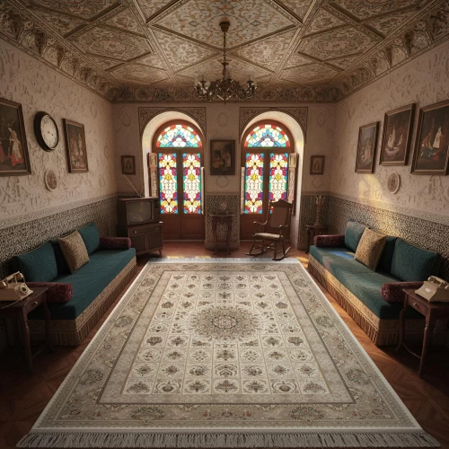 فرش ماشینی 1500 شانه تراکم 4500 برجسته طرح پویا کرم