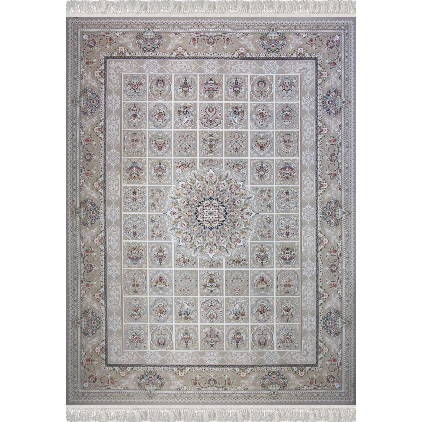 فرش ماشینی 1500 شانه تراکم 4500 برجسته طرح پویا صدفی