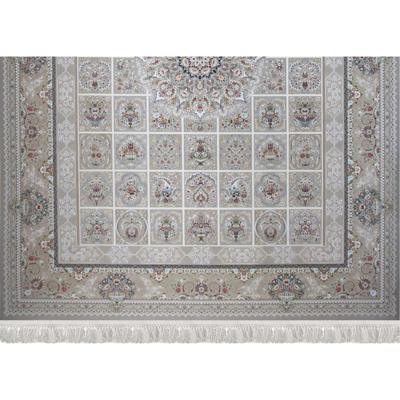 فرش ماشینی 1500 شانه تراکم 4500 برجسته طرح پویا صدفی