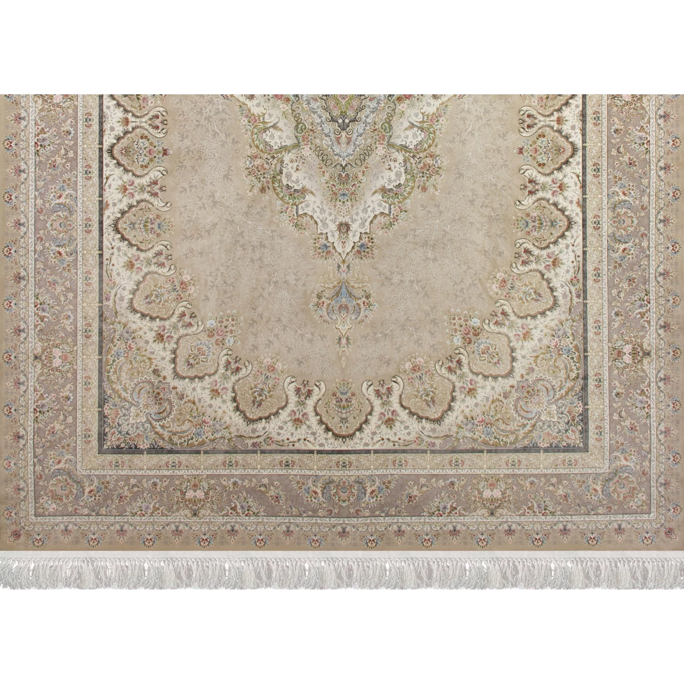 فرش ماشینی 1500 شانه تراکم 4500 برجسته طرح شکیبا بژ