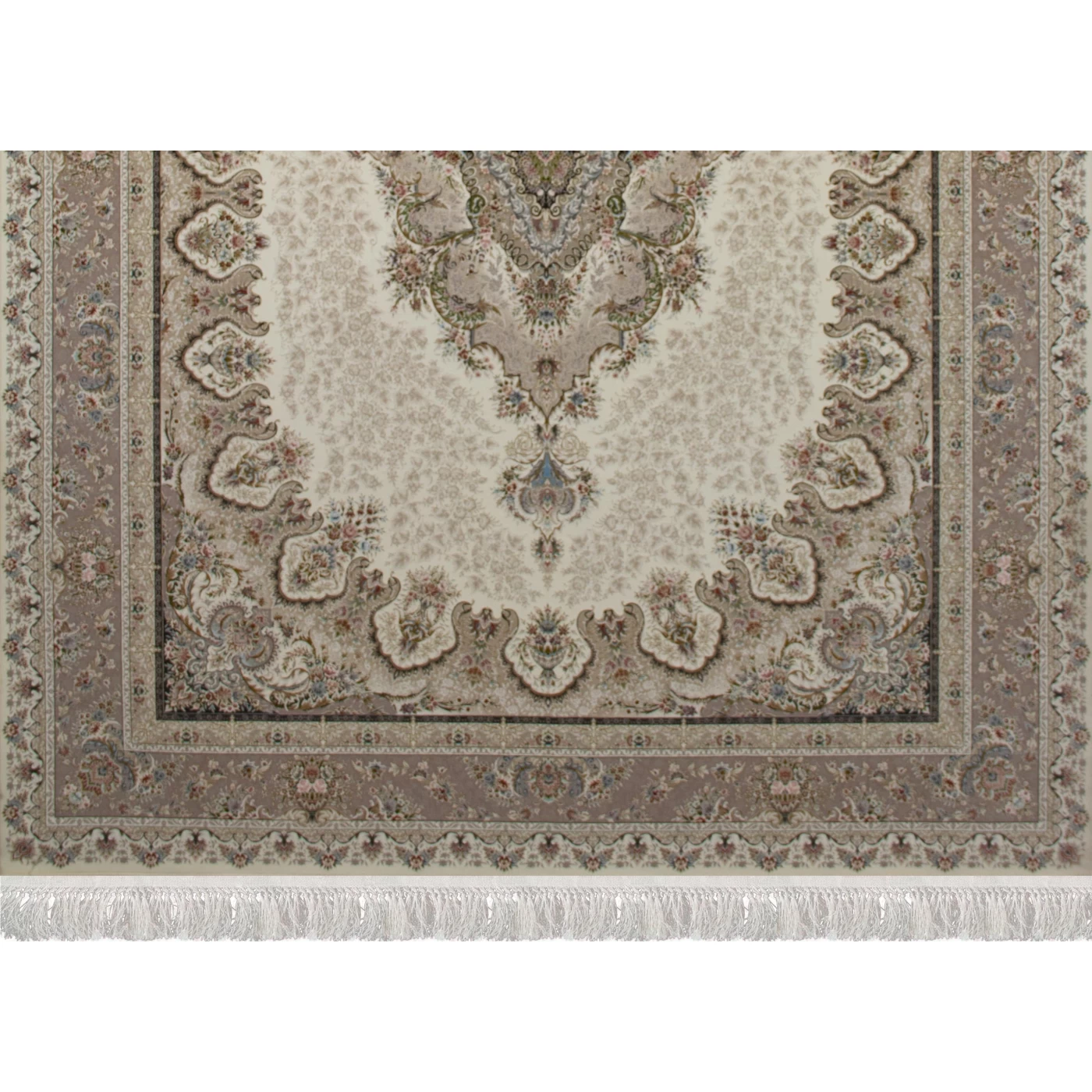 فرش ماشینی 1500 شانه تراکم 4500 برجسته طرح شکیبا کرم