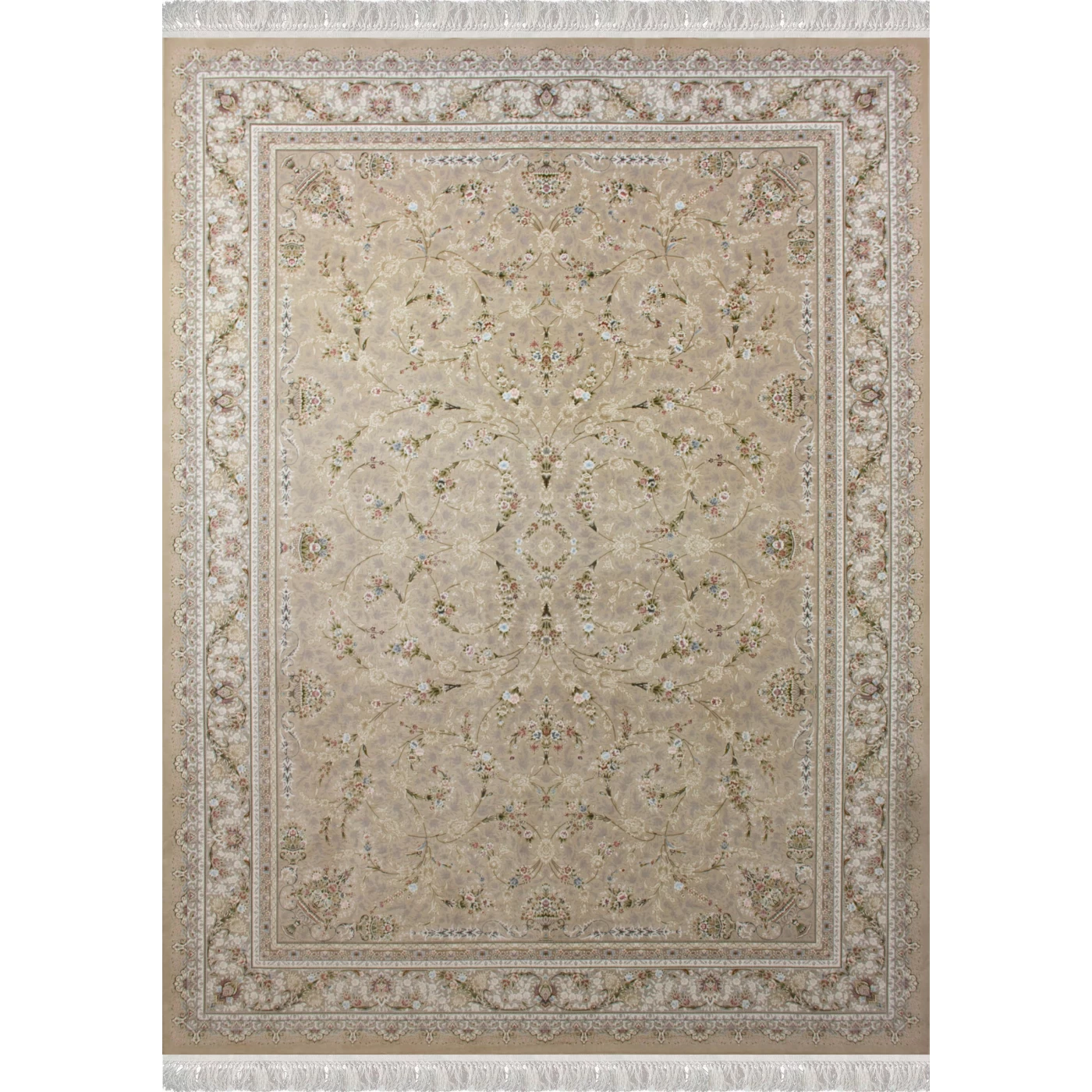 فرش ماشینی 1500 شانه تراکم 4500 برجسته طرح شروین بژ