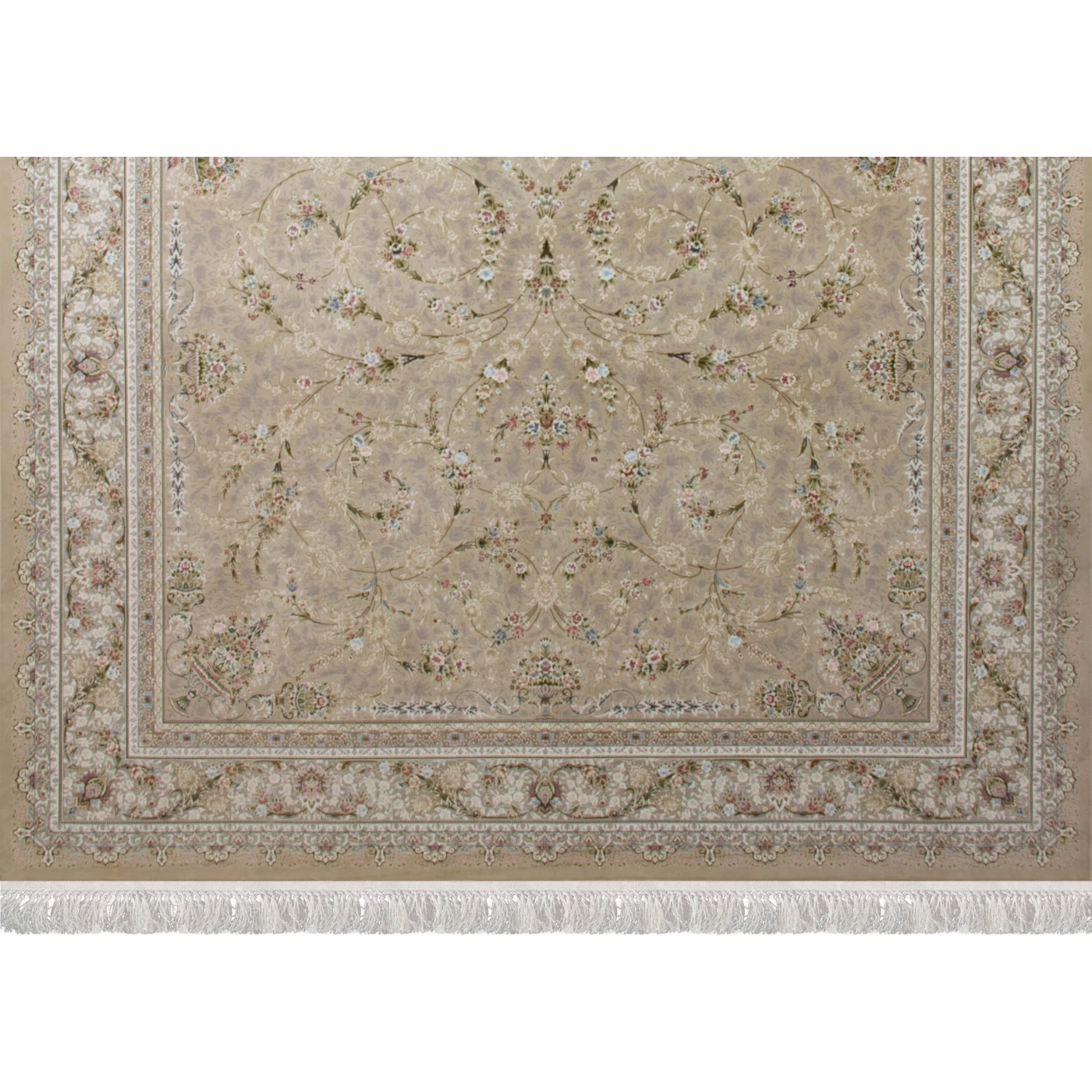 فرش ماشینی 1500 شانه تراکم 4500 برجسته طرح شروین بژ