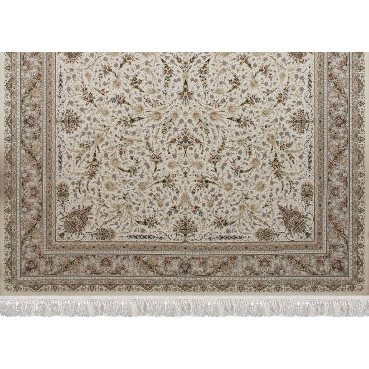 فرش ماشینی 1500 شانه تراکم 4500 برجسته طرح شروین کرم