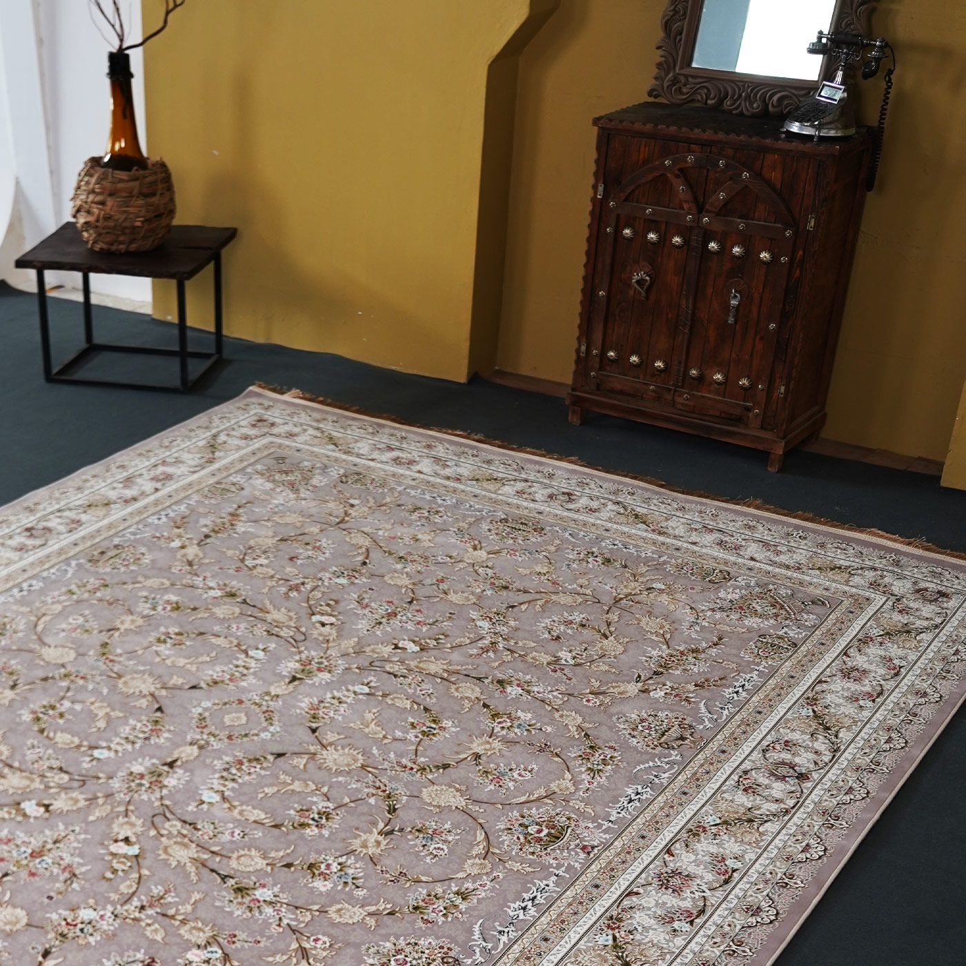 فرش ماشینی 1500 شانه تراکم 4500 برجسته طرح شروین یاسی