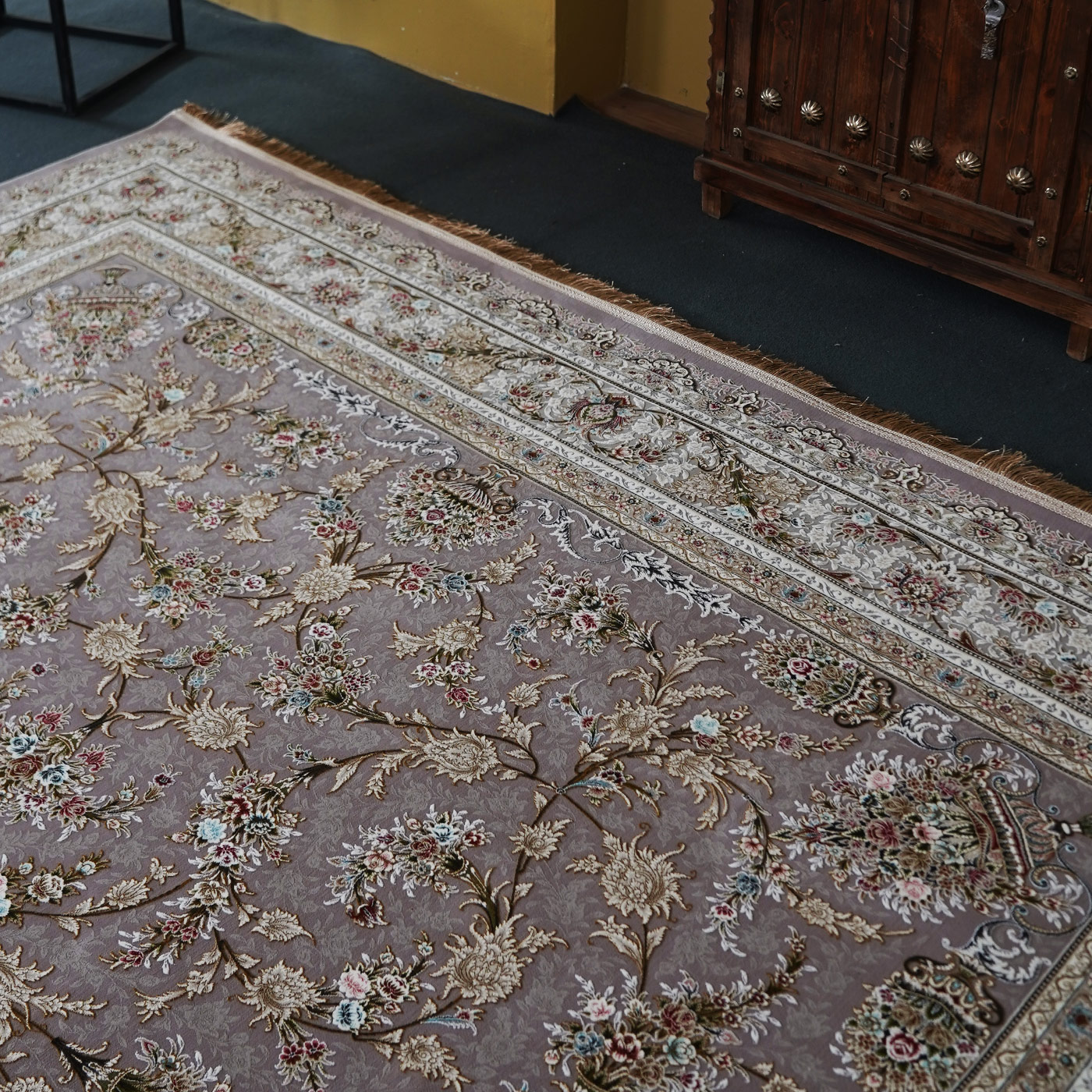 فرش ماشینی 1500 شانه تراکم 4500 برجسته طرح شروین یاسی