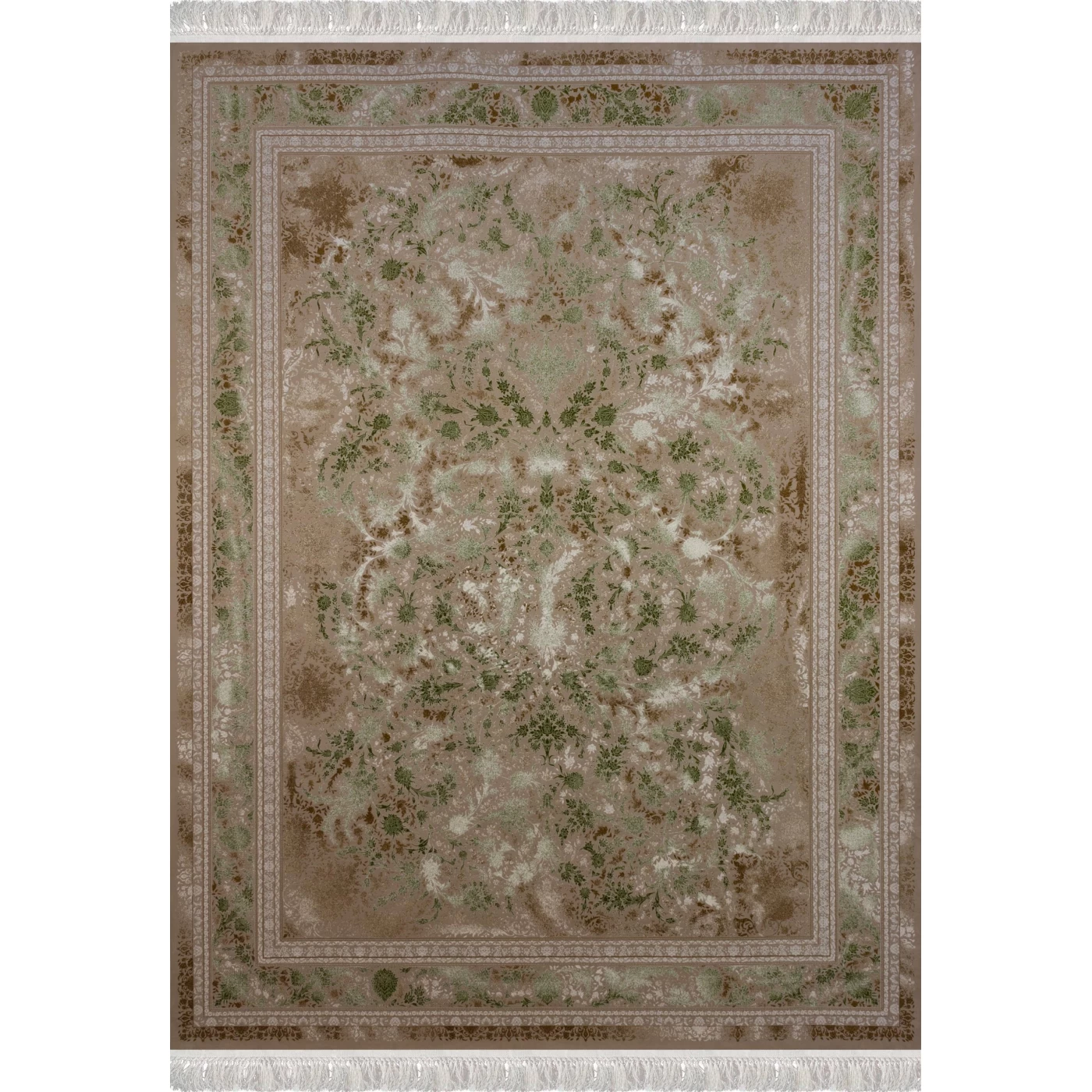 فرش ماشینی 1500 شانه تراکم 4500 برجسته طرح سلین بژ