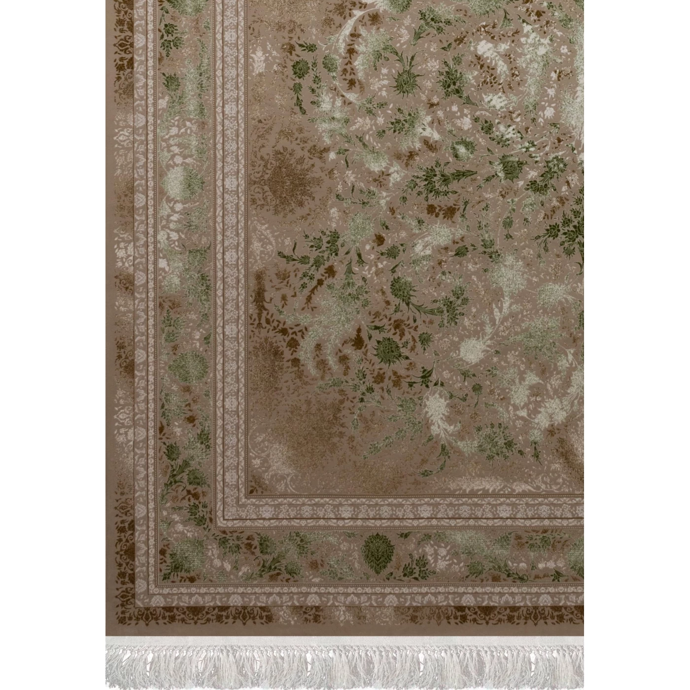 فرش ماشینی 1500 شانه تراکم 4500 برجسته طرح سلین بژ