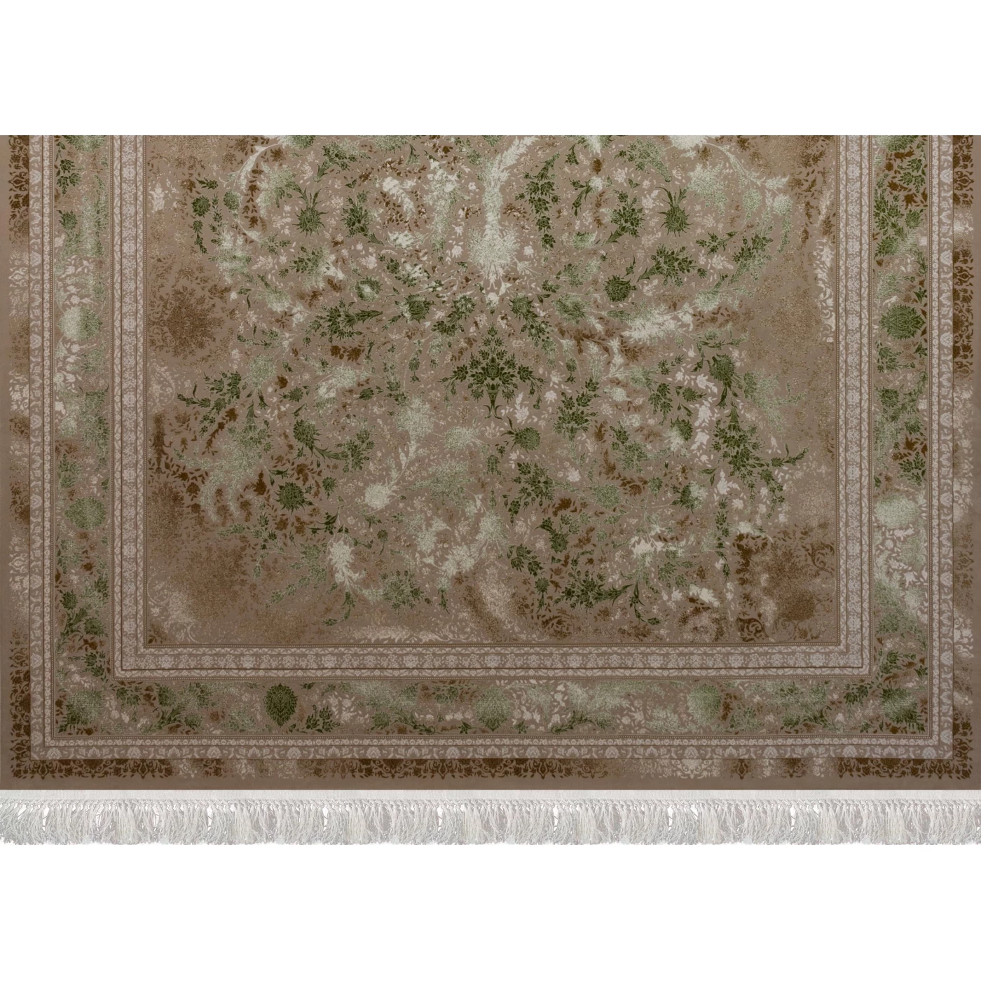 فرش ماشینی 1500 شانه تراکم 4500 برجسته طرح سلین بژ