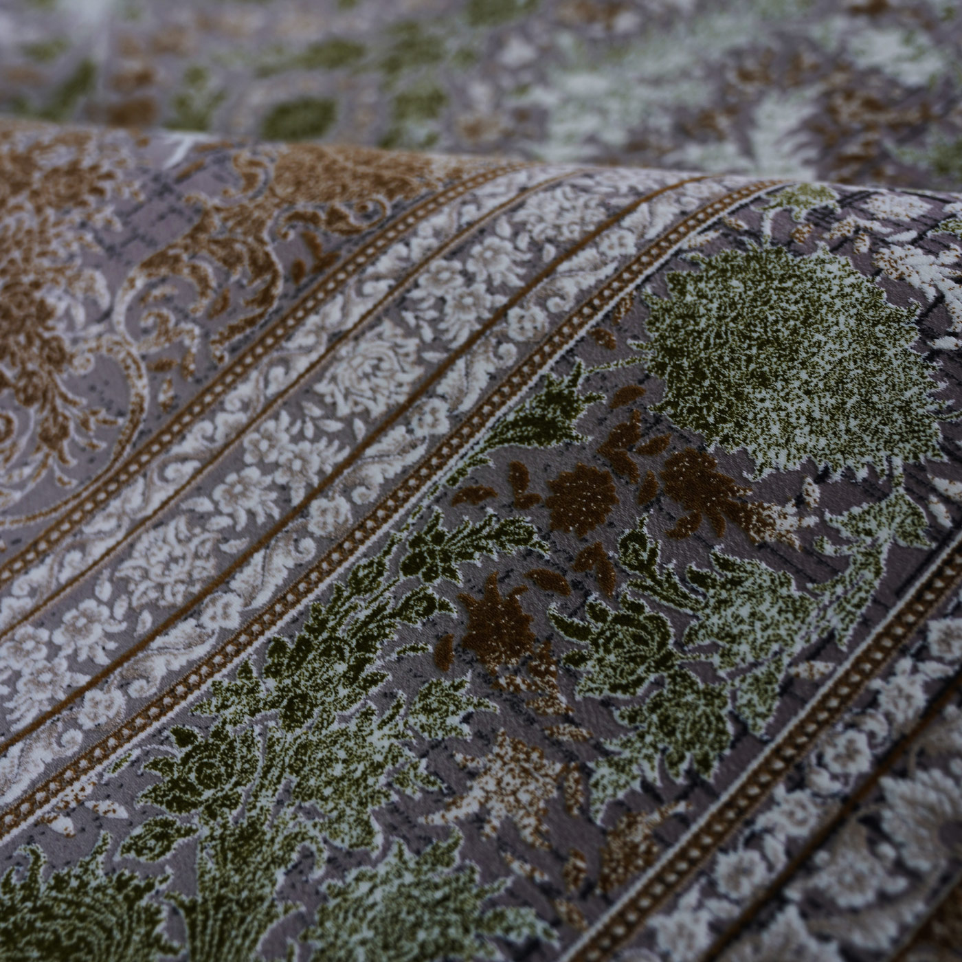 فرش ماشینی 1500 شانه تراکم 4500 برجسته طرح سلین یاسی