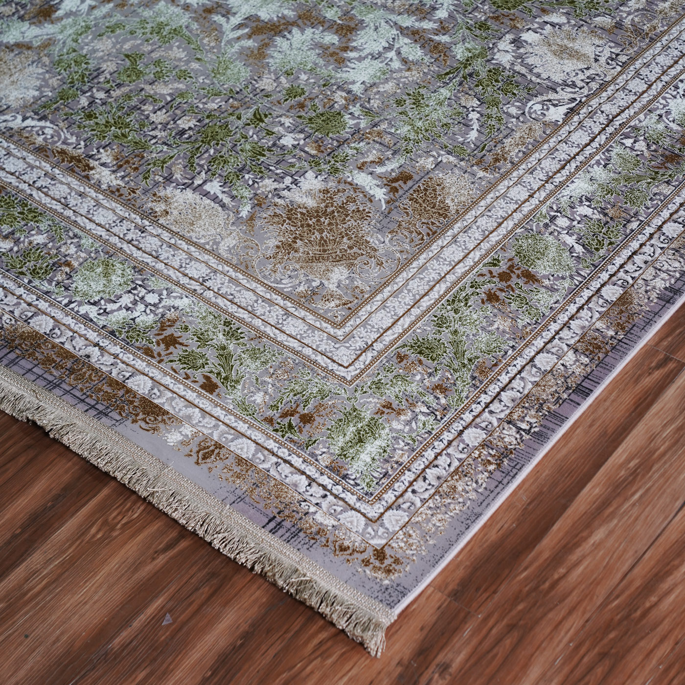 فرش ماشینی 1500 شانه تراکم 4500 برجسته طرح سلین یاسی