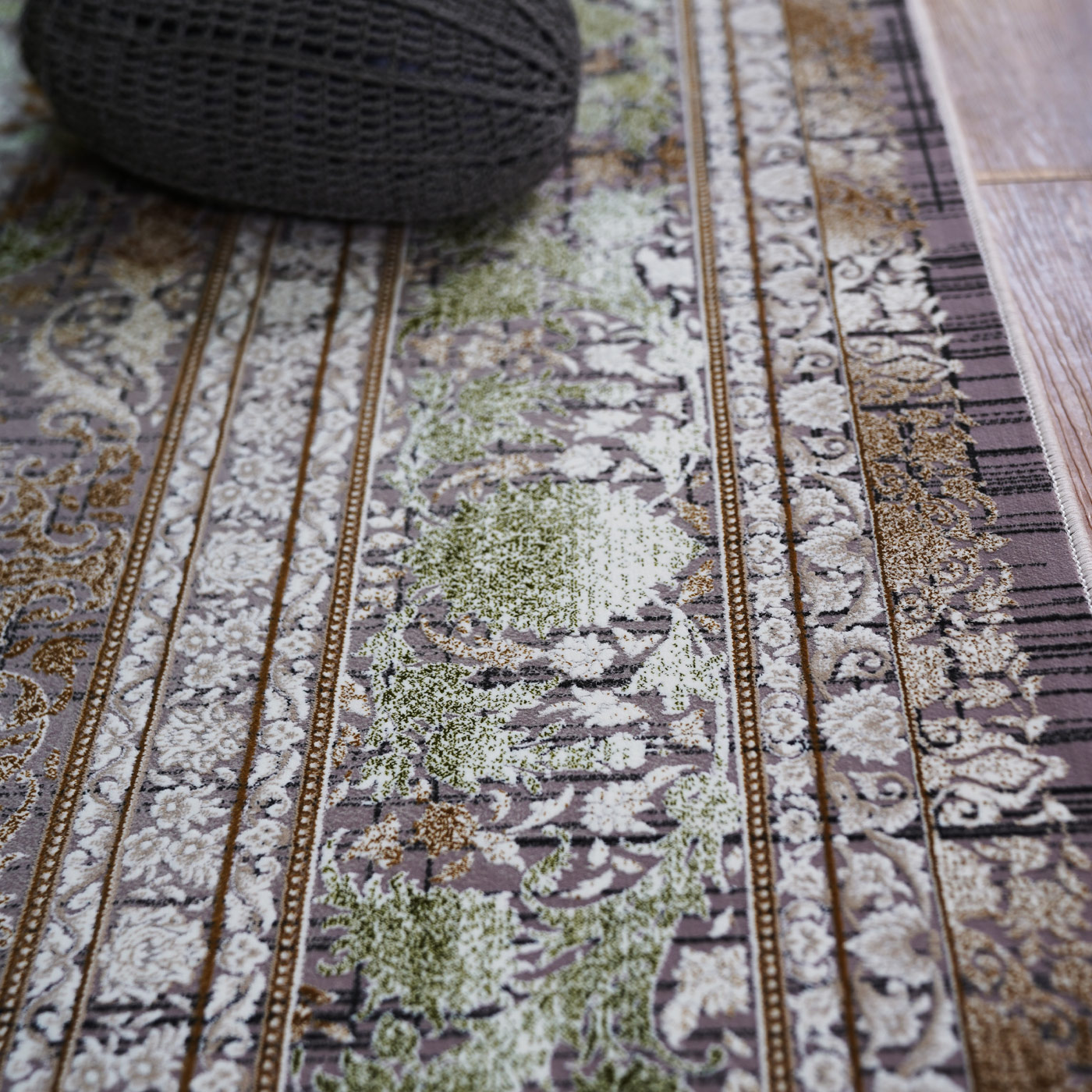 فرش ماشینی 1500 شانه تراکم 4500 برجسته طرح سلین یاسی