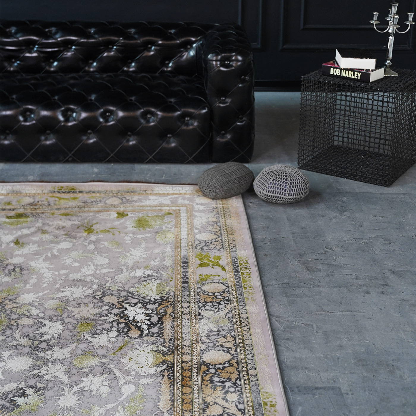 فرش ماشینی 1500 شانه تراکم 4500 برجسته طرح سولان یاسی