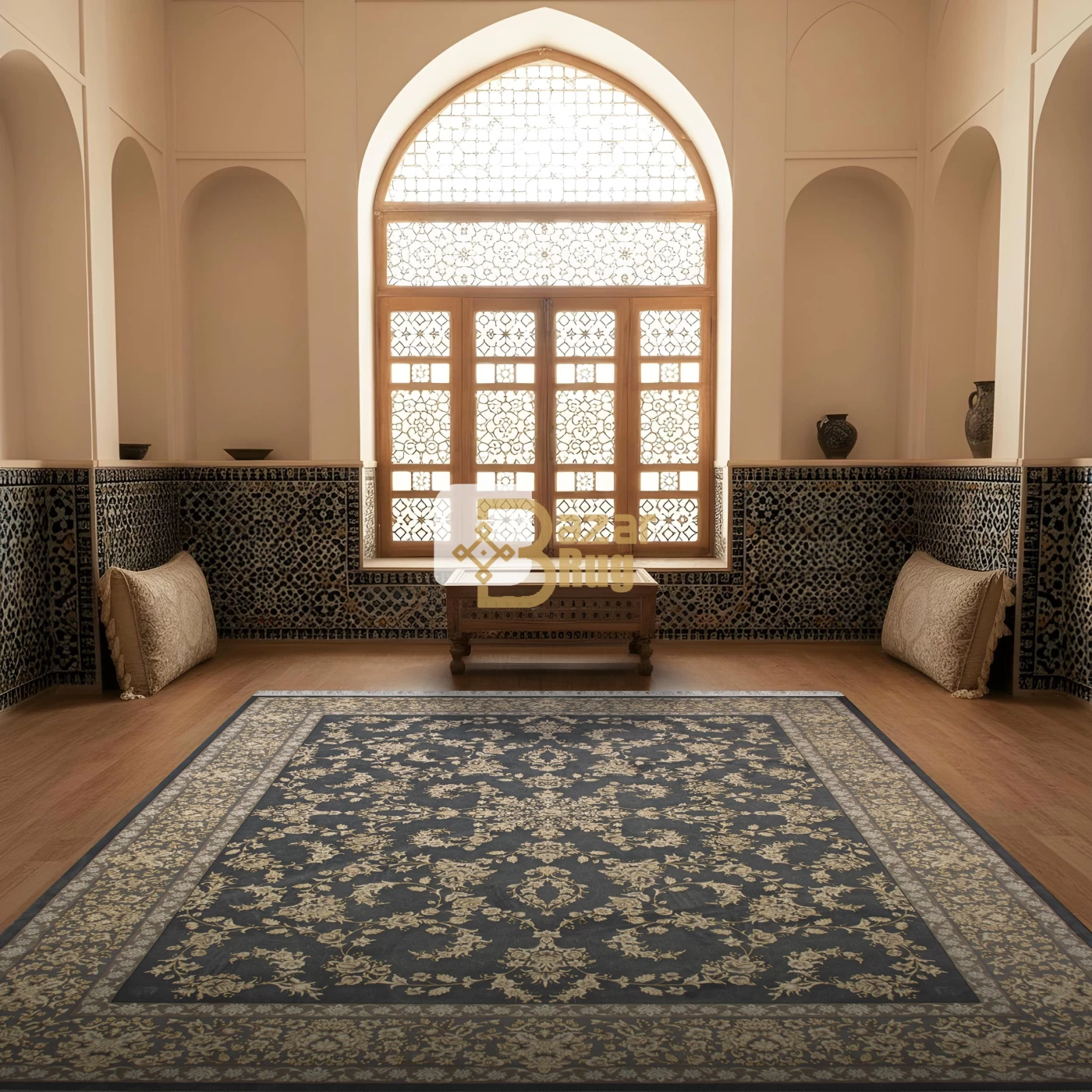 فرش ماشینی ۷۰۰ شانه تراکم ۲۵۵۰ طرح آنا دودی