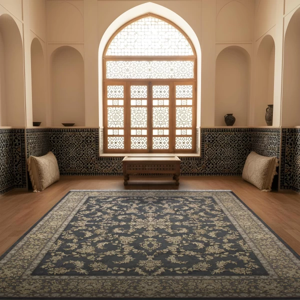 فرش ماشینی ۷۰۰ شانه تراکم ۲۵۵۰ طرح آنا دودی