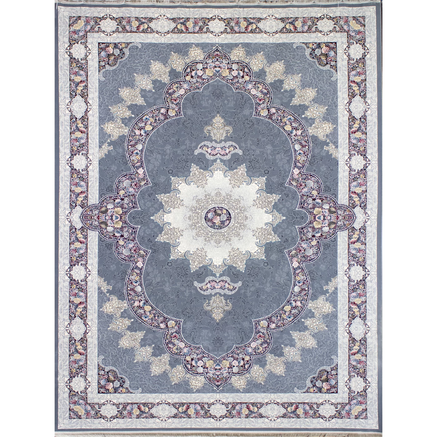 فرش ماشینی 700 شانه تراکم 2550 طرح آروانا دودی