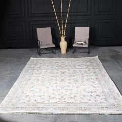 سجادة ماشينية 700 شانه بكثافة 2550 تصميم  أتيلا كريمي  - بازار راج - سجادة 700 عقدة عرضية