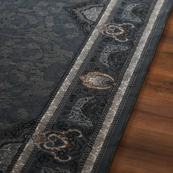 فرش ماشینی 700 شانه تراکم 2550 طرح آیدا دودی