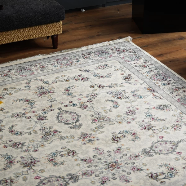 Machine made Carpet 700 Shag Density 2550 Aynaz Cream Design