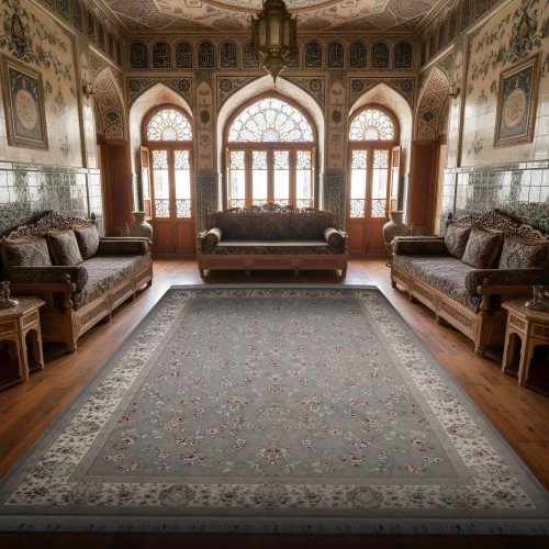 فرش ماشینی ۷۰۰ شانه تراکم ۲۵۵۰ طرح آیناز ترمه ای