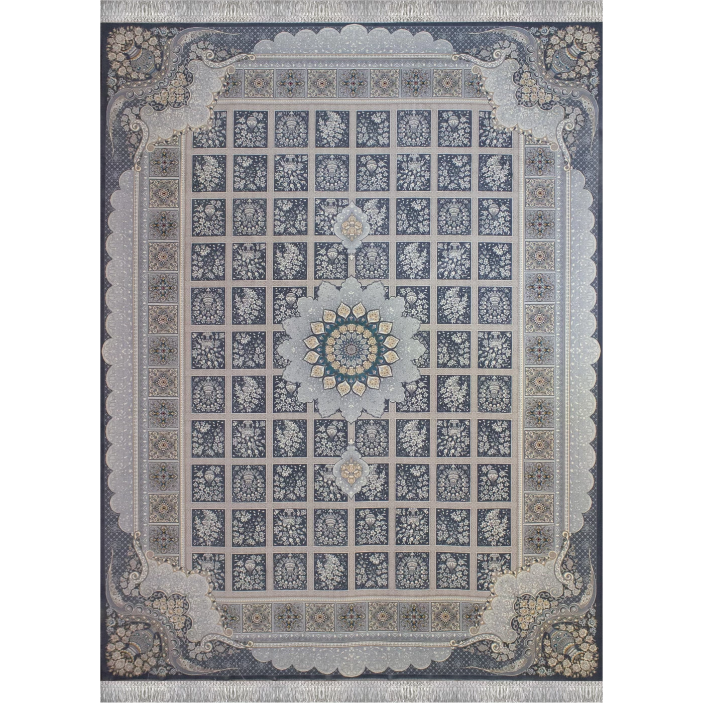 فرش ماشینی 700 شانه تراکم 2550 طرح ایسان