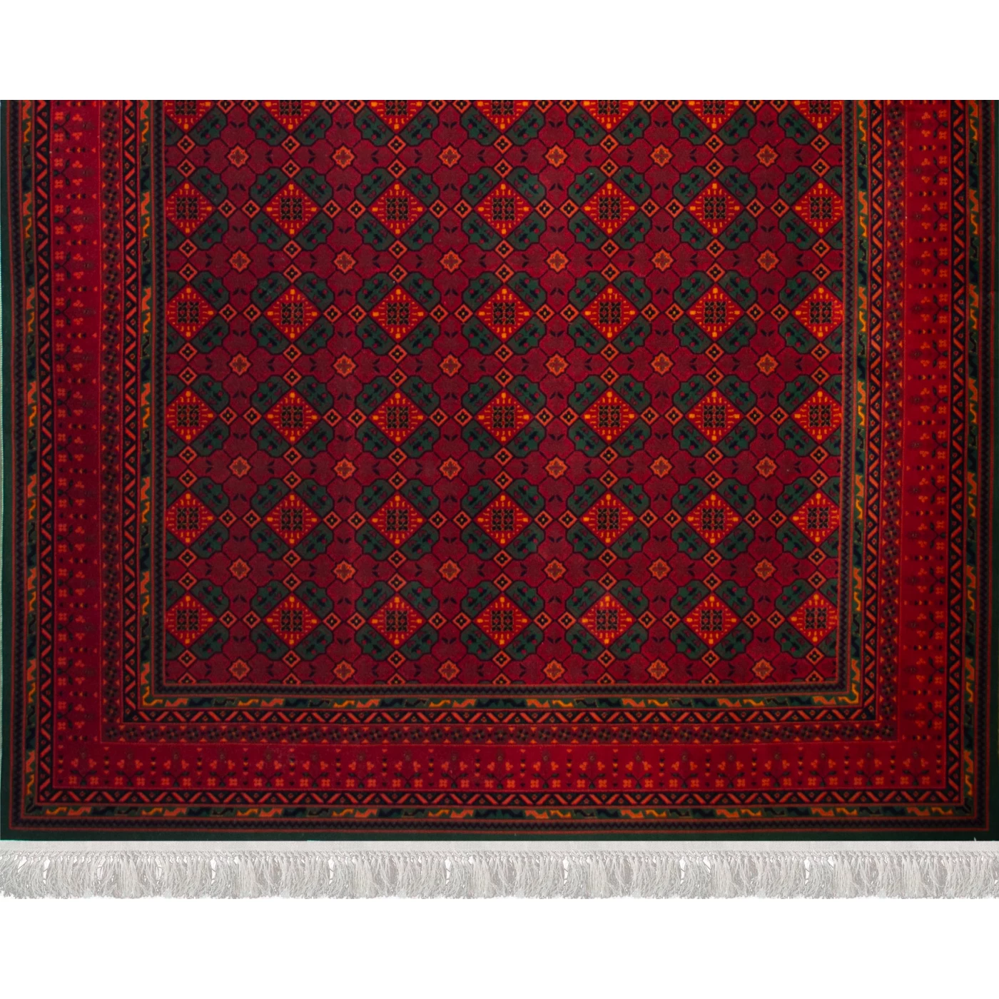 فرش ماشینی ۷۰۰ شانه تراکم ۲۱۰۰ طرح بلوچ دامون سبز