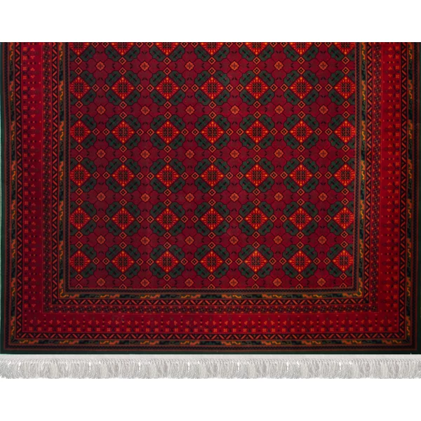 فرش ماشینی ۷۰۰ شانه تراکم ۲۱۰۰ طرح بلوچ دامون سبز