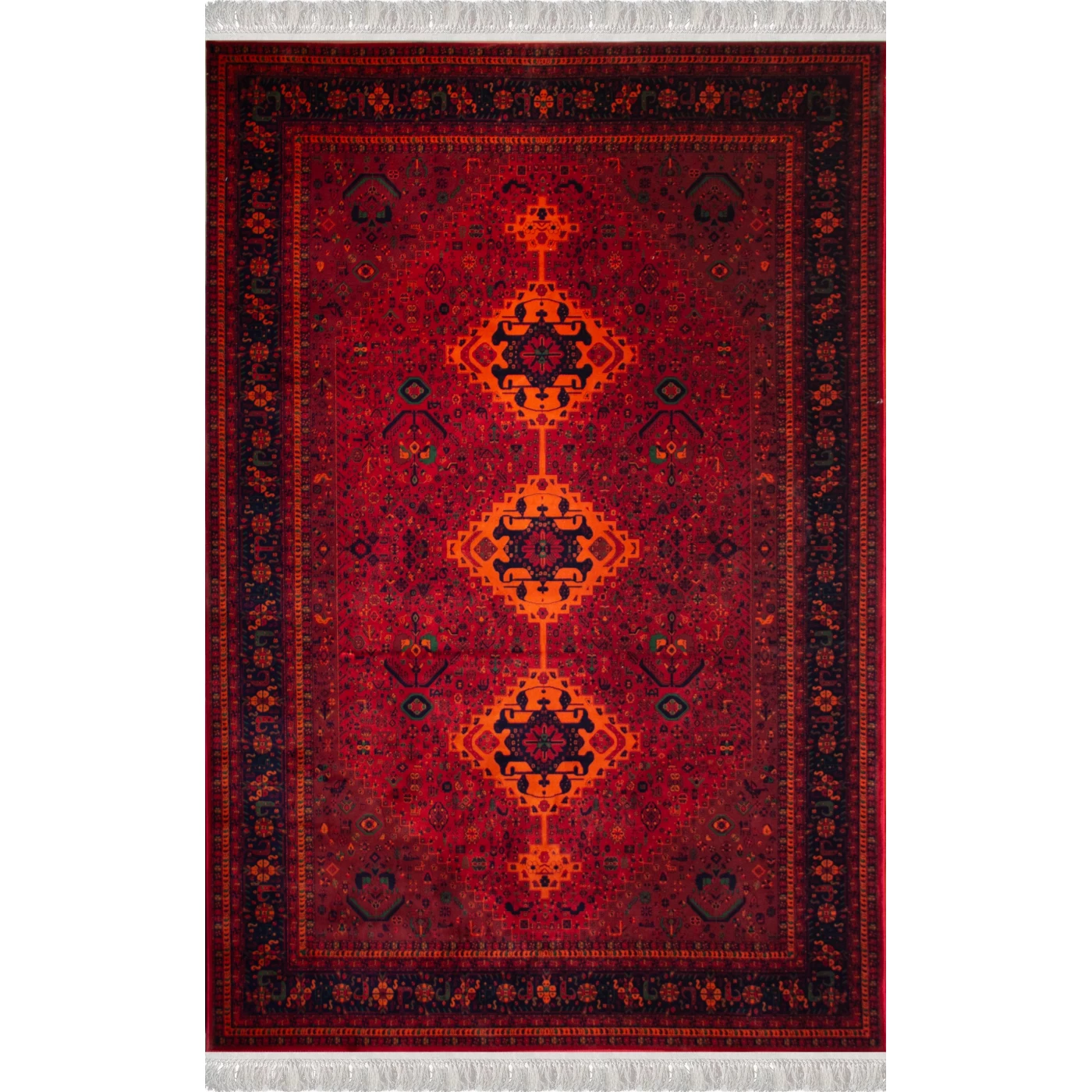 فرش ماشینی ۷۰۰ شانه تراکم ۲۱۰۰ طرح بلوچ دلارز لاکی