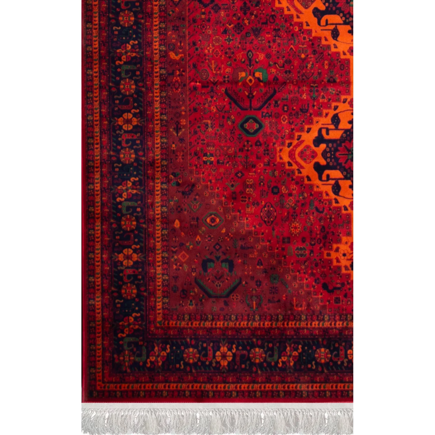 فرش ماشینی ۷۰۰ شانه تراکم ۲۱۰۰ طرح بلوچ دلارز لاکی