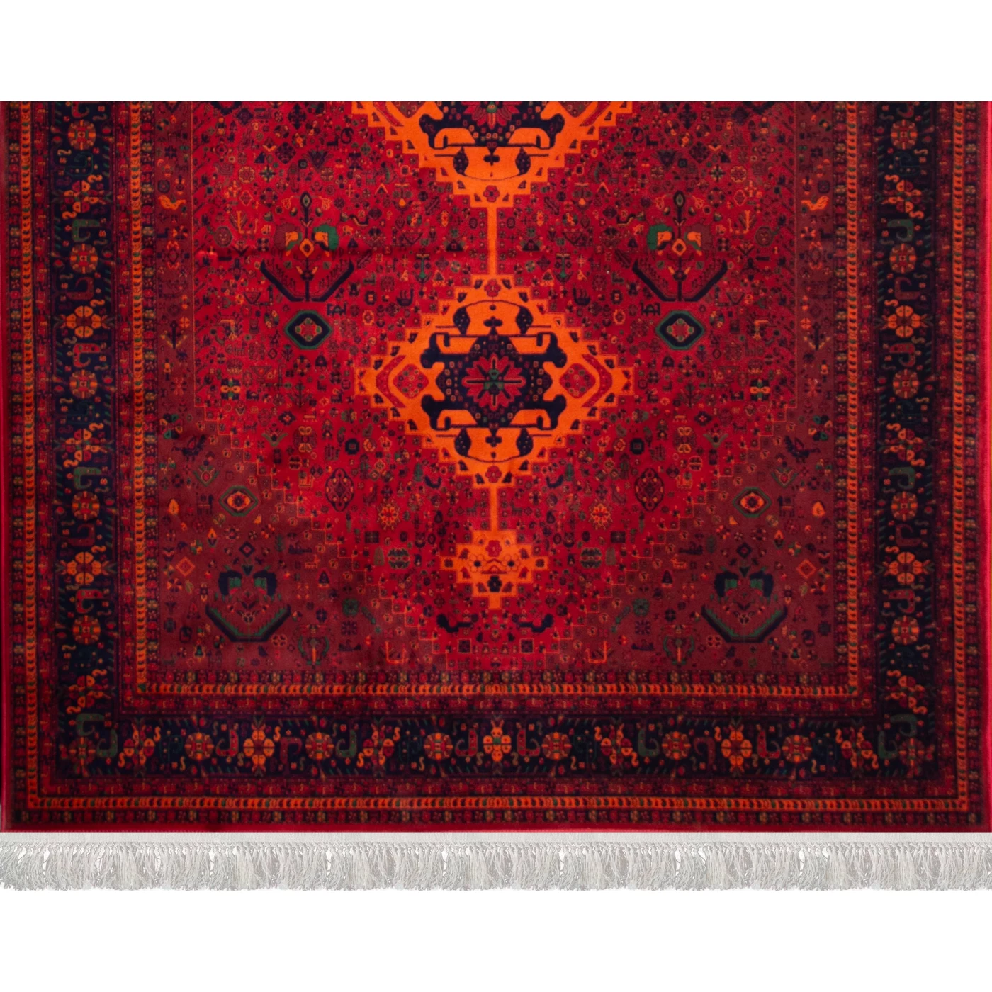 فرش ماشینی ۷۰۰ شانه تراکم ۲۱۰۰ طرح بلوچ دلارز لاکی