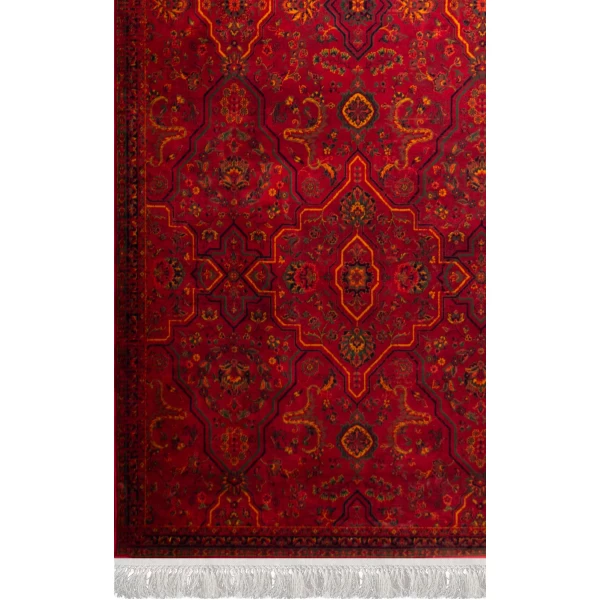 فرش ماشینی ۷۰۰ شانه تراکم ۲۱۰۰ طرح بلوچ نیکلاس لاکی