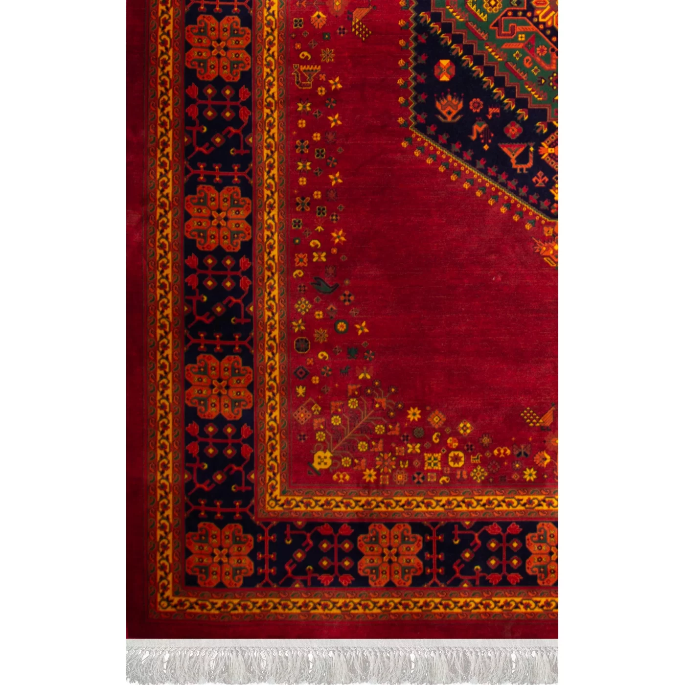 فرش ماشینی ۷۰۰ شانه تراکم ۲۱۰۰ طرح  بلوچ  پاپیروس روناسی