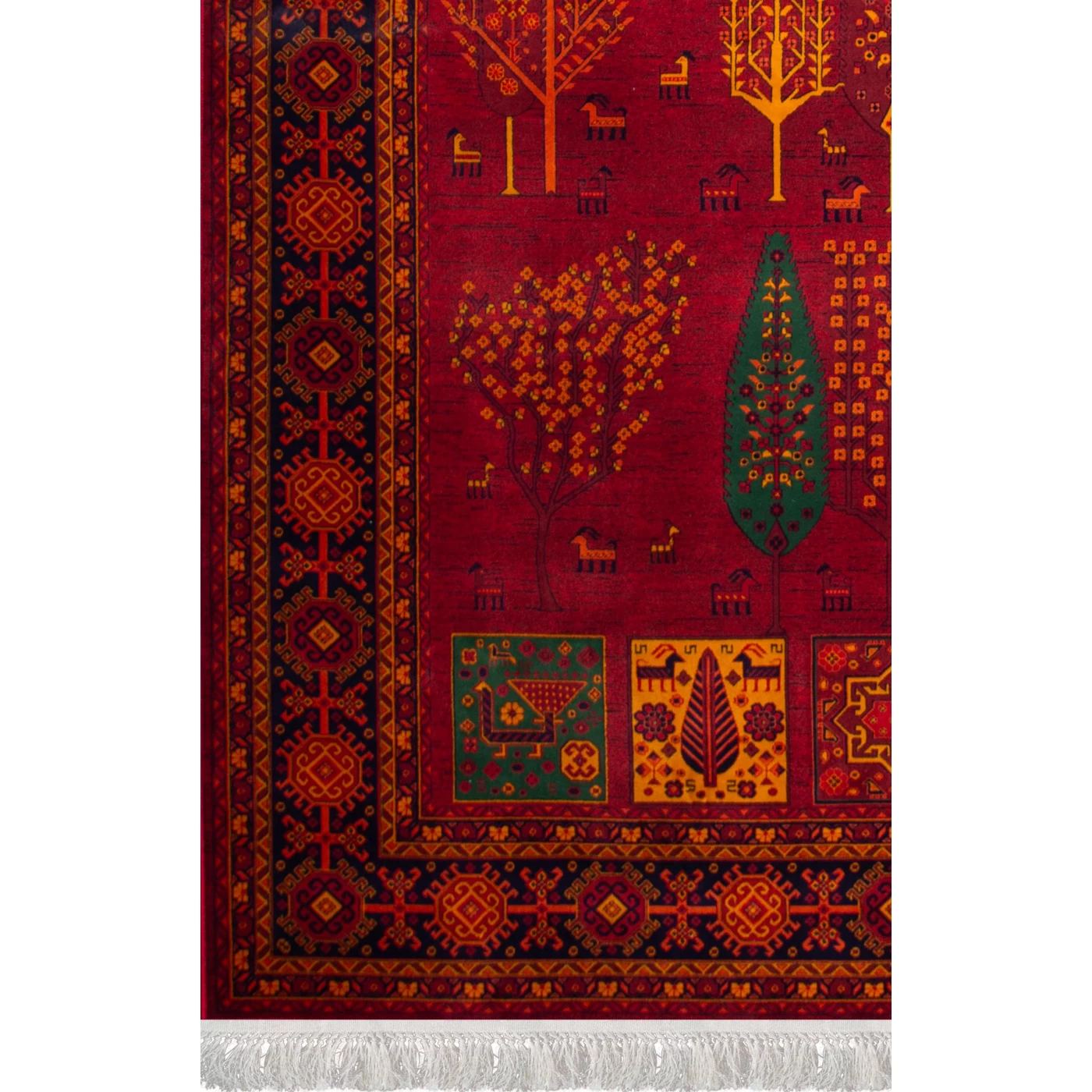 فرش ماشینی ۷۰۰ شانه تراکم ۲۱۰۰ طرح بلوچ پاسیو لاکی