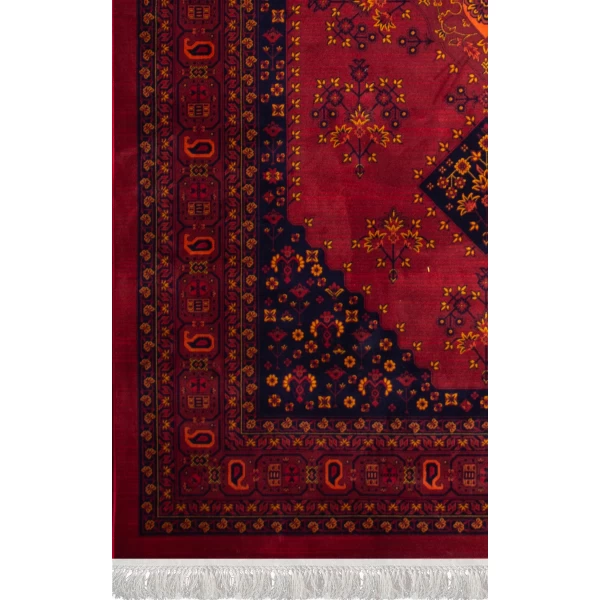 فرش ماشینی ۷۰۰ شانه تراکم ۲۱۰۰ طرح بلوچ ساتین روناسی