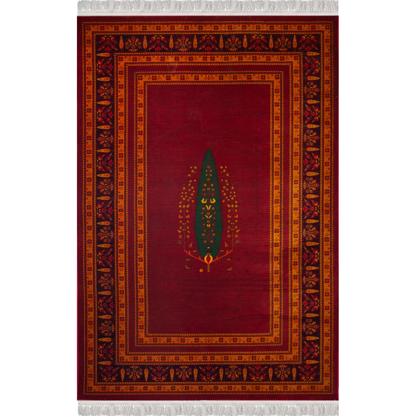 فرش ماشینی ۷۰۰ شانه تراکم ۲۱۰۰ طرح بلوچ یوکا لاکی