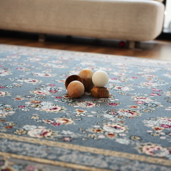 فرش ماشینی 700 شانه تراکم 2550طرح ساحل  دودی