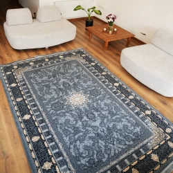 فرش ماشینی 700 شانه تراکم 2550 طرح دایان دودی - بازارفرش - فرش 700 شانه