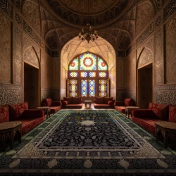 فرش ماشینی ۷۰۰ شانه تراکم ۲۵۵۰ طرح دایان سرمه ای - بازارفرش - {category}