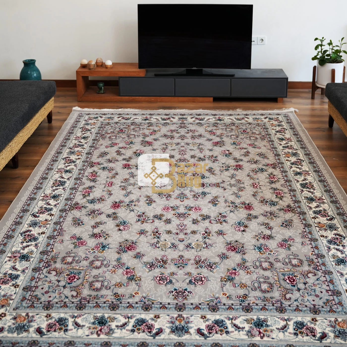 فرش ماشینی 700 شانه تراکم 2550 طرح گیلدا ترمه ای