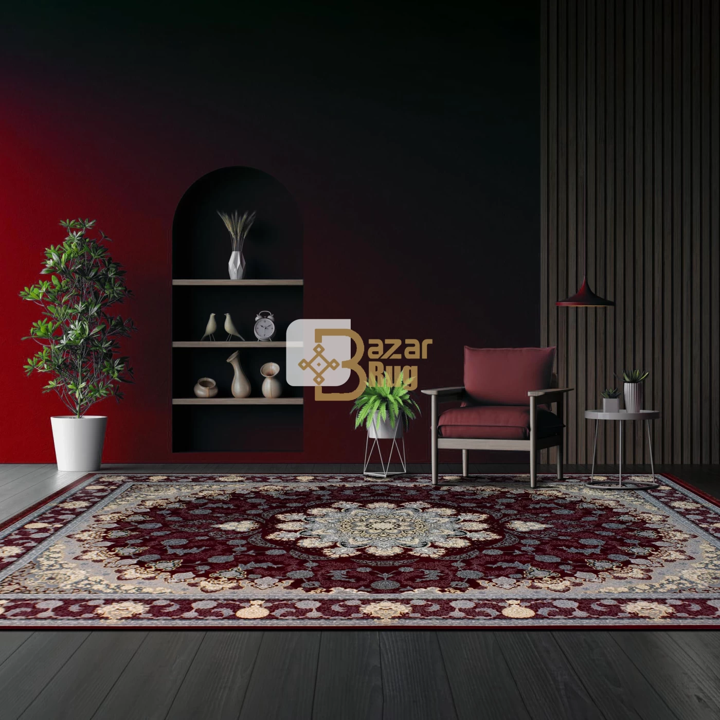 فرش ماشینی 700 شانه تراکم 2550 طرح گلرخ روناسی